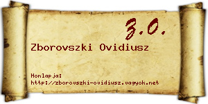 Zborovszki Ovidiusz névjegykártya